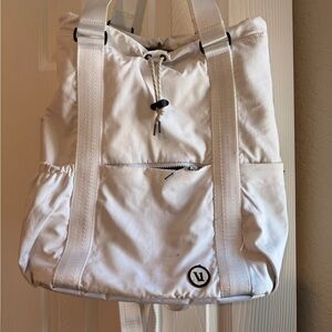 Vuori V1 White Convertible Tote Bag